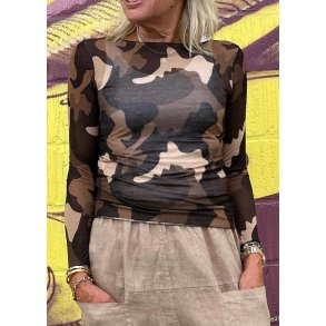 Cash Camo Blouse- Mou