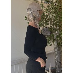 Cash Waterfall Blouse- Black