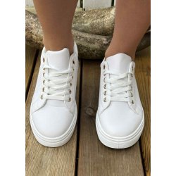 Casuel Sneakers- White/Gold