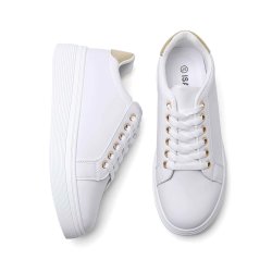 Casuel Sneakers- White/Gold