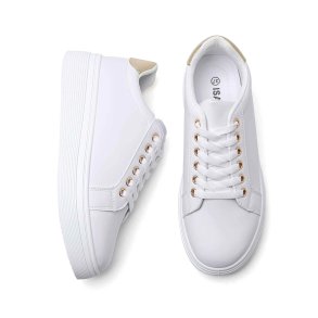 Casuel Sneakers- White/Gold