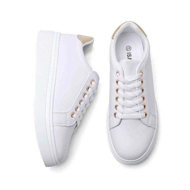 Casuel Sneakers- White/Gold