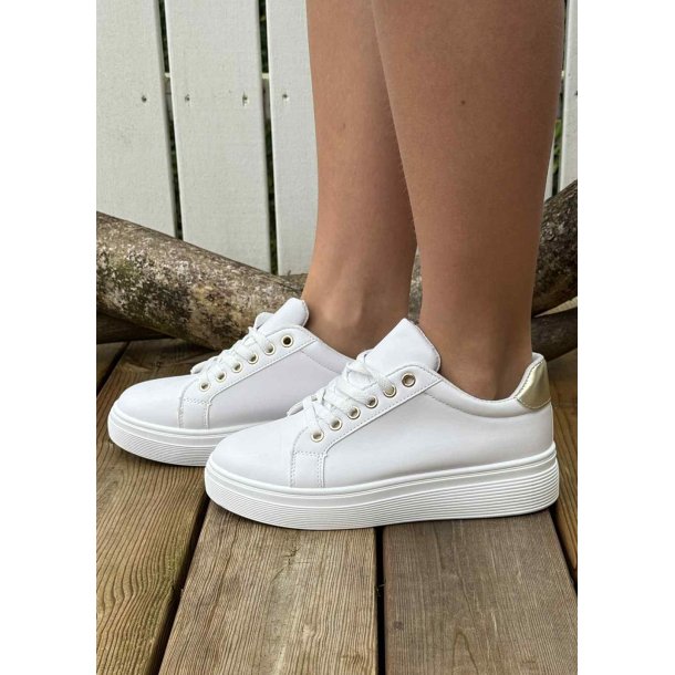 Casuel Sneakers- White/Gold