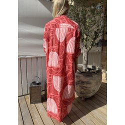 Cecilia Midi Shirt dress- Coral
