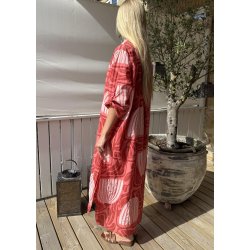 Cecilia Midi Shirt dress- Coral