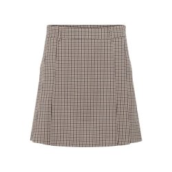 Checka Skirt-Brown Check