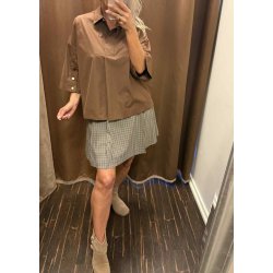 Checka Skirt-Brown Check