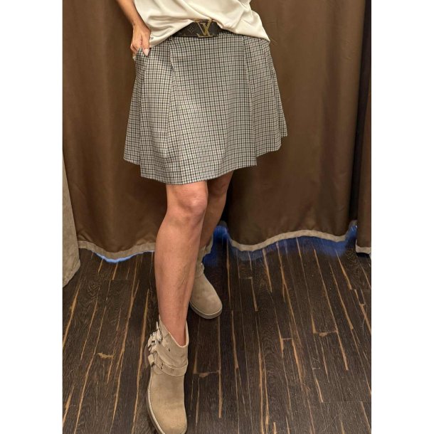 Checka Skirt-Brown Check