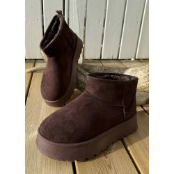 Chunky Teddy Boots 9165- Brown