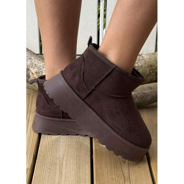 Chunky Teddy Boots 9165- Brown