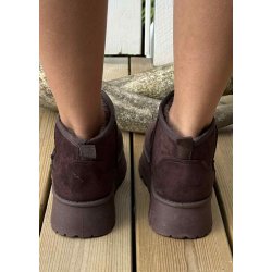 Chunky Teddy Boots 9165- Brown