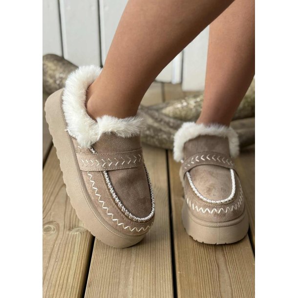 Chunky Teddy Shoes 9007-Khaki