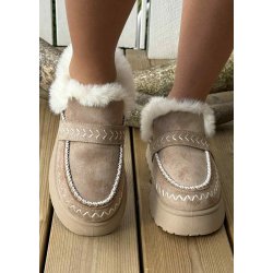 Chunky Teddy Shoes 9007-Khaki