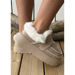 Chunky Teddy Shoes 9007-Khaki