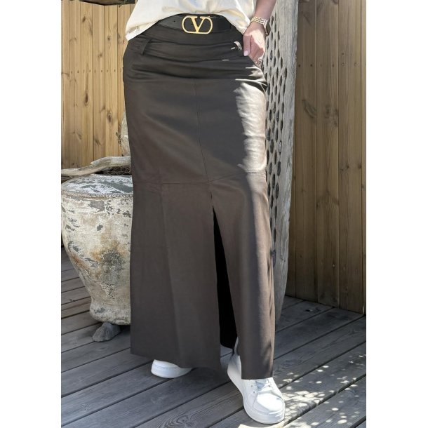 Clara Maxi Skirt- Brown