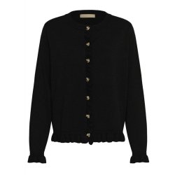 Clare Annemaie Frill Cardigan- Black