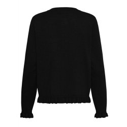 Clare Annemaie Frill Cardigan- Black