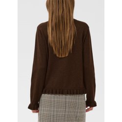 Clare Annemarie Frill cardigan-Coffee Bean