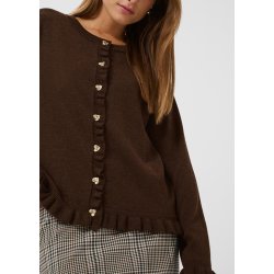 Clare Annemarie Frill cardigan-Coffee Bean