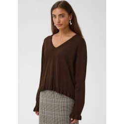 Clare Annemarie vneck- Coffee Bean