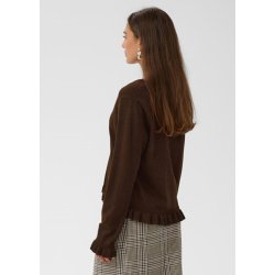 Clare Annemarie vneck- Coffee Bean
