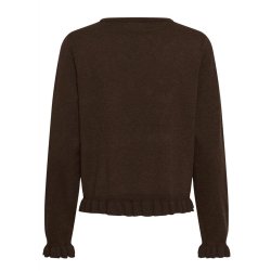 Clare Annemarie vneck- Coffee Bean