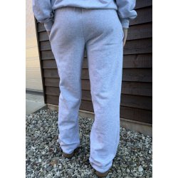 Classic Open Hem Jog Pants- Heather Grey