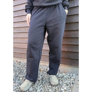 Classic Open  Hem Jog Pants- Black