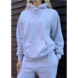 Classic Hooded Sweat-Heather Grey