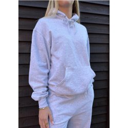 Classic Hooded Sweat-Heather Grey