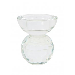 Cleo fyrfadst. krystal D7x9- Clear