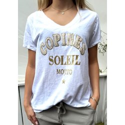Copines Cotton T-shirt- white