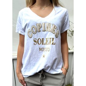 Copines Cotton T-shirt- white