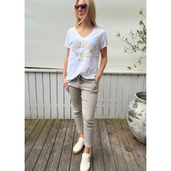 Copines Cotton T-shirt- white