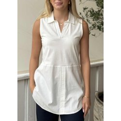 Delphine Collar Top- Spring gardeni