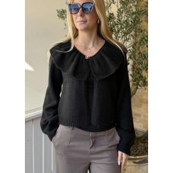 Denisi l/s lo Knit Cardigan-Black