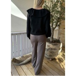 Denisi l/s lo Knit Cardigan-Black