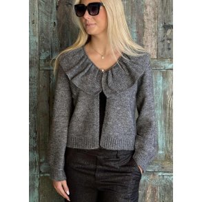 Denisi l/s lo Knit Cardigan-medium Grey Melange
