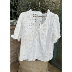 Dona Blouse-Chalk