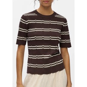 Ebba s/s Re Pullover- seal brown/birch