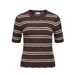 Ebba s/s Re Pullover- seal brown/birch