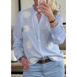 Elina Shirt- Blue Stripe