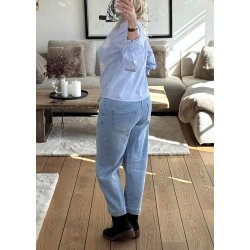 Elina Shirt- Blue Stripe