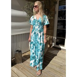 Elissa Elastisk Dress- Turkis