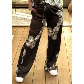 Ella Pants- Brown Flower