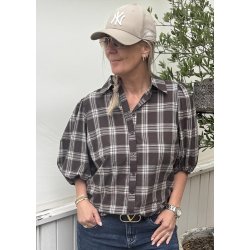 Ella Shirt- Brown Check