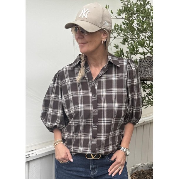 Ella Shirt- Brown Check