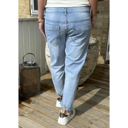 Emma Embroidery Jeans- Light Blue