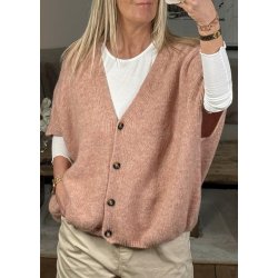 Estee Oversize Vest- Dusty Rose