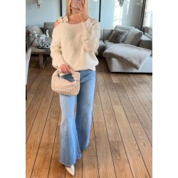 Eva Knot Handbag- Beige